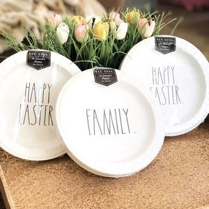 RAE DUNN PAPER DESSERT PLATES NEW 🖤🤍